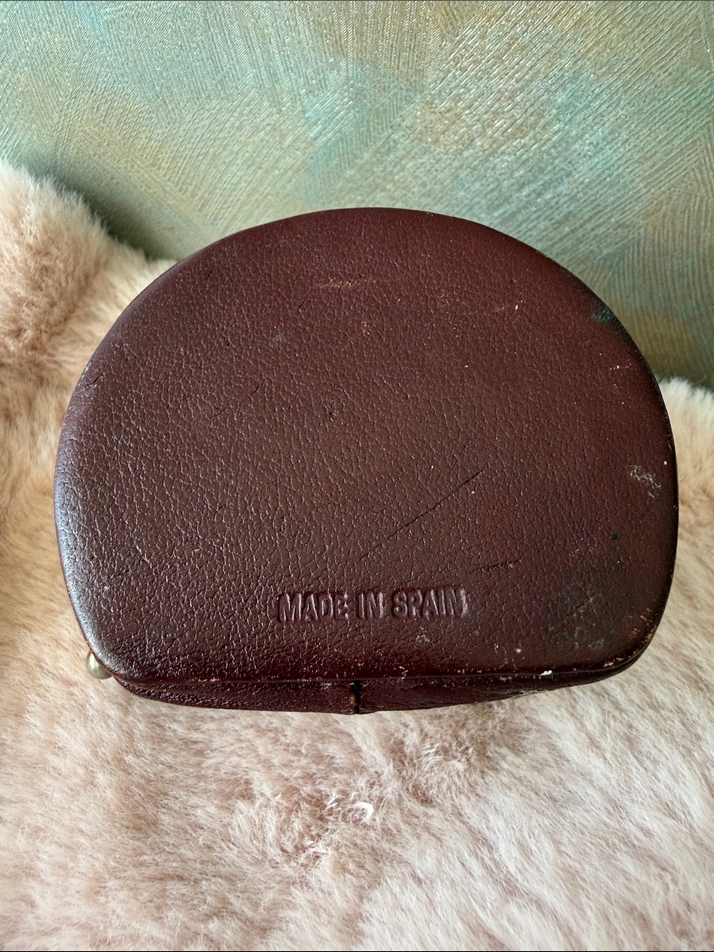 Vintage Christian Dior Burgundy Leather Collapsible Coin Purse - Picture 5 of 10